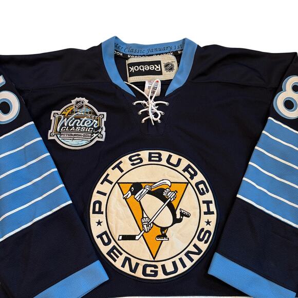 Pittsburg Penguins Letang #58 2011 Winter Classic Jersey Sz 48 Rare ERROR Reebok - Picture 3 of 9